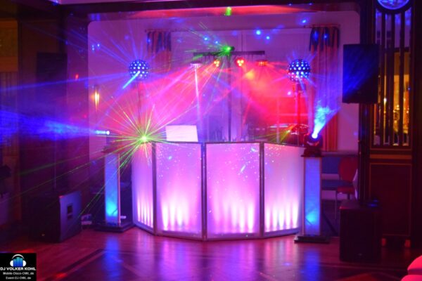 Event-DJ-OWL.de Equipmentaufbau von DJ Volker Kohl für eine Hochzeitsfeier